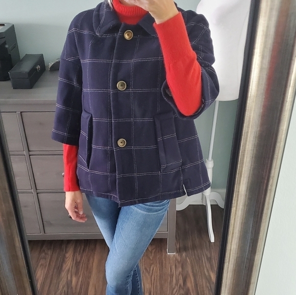 Marc By Marc Jacobs Jackets & Blazers - Marc by Marc Jacobs Blue Checkered Wool Coat